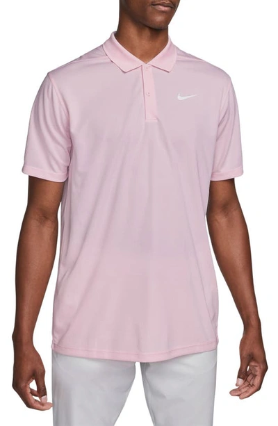 Nike Dri-fit Victory Golf Polo In Pink Foam / White