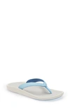 Olukai Pioe Flip Flop In Lanai Breeze / Mist Grey