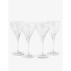 SOHO HOME SOHO HOME BARWELL DIAMOND-CUT CRYSTAL WHITE WINE GLASSES SET OF FOUR,60125669