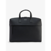 PAUL SMITH PAUL SMITH BLACK LOGO-EMBOSSED LEATHER BRIEFCASE,61796356