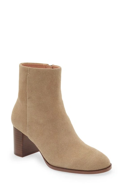 Madewell The Mira Side Seam Bootie In Walnut Shell