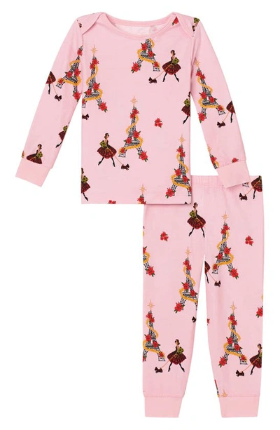 Bedhead Pajamas Babies' Print Fitted Two-piece Stretch Organic Cotton Pajamas In Christmas Chic