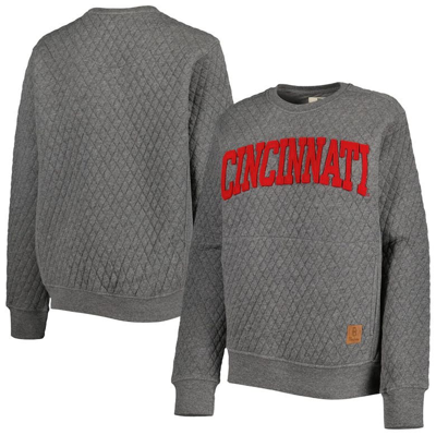 Pressbox Heather Charcoal Cincinnati Bearcats Moose Quilted Pullover Sweatshirt