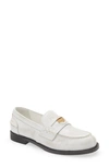 Miu Miu Penny Loafer In Bianco