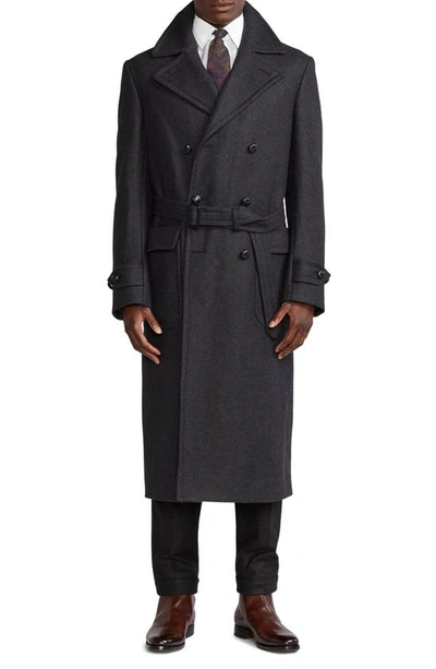 Ralph Lauren Double Breasted Melton Wool & Cashmere Trench