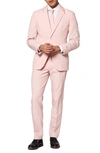 OPPOSUITS OPPOSUITS BLUSH SOLID TWO-PIECE SUIT WITH TIE