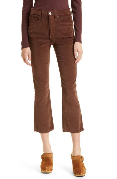 Veronica Beard Carly Stretch Corduroy Kick-flare Trousers In Chicory