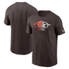 NIKE NIKE BROWN CLEVELAND BROWNS ESSENTIAL LOCAL PHRASE T-SHIRT