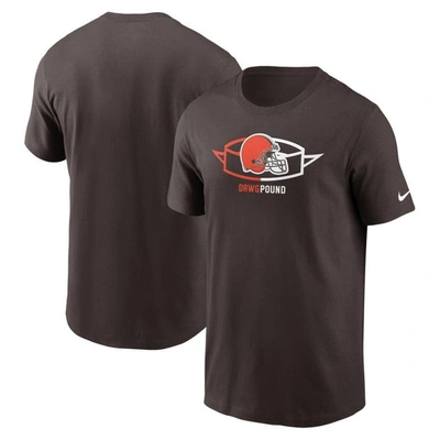NIKE NIKE BROWN CLEVELAND BROWNS ESSENTIAL LOCAL PHRASE T-SHIRT