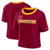 Nike Burgundy Washington Commanders High Hip Fashion Cropped Top In Burgundy
