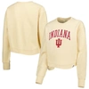 League Collegiate Wear Cream Indiana Hoosiers Classic Campus Corded Timber Sweatshirt In Cream
