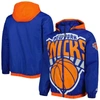 Starter Blue New York Knicks The Triple Double Full-zip Hoodie Jacket In Blue