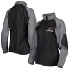 DUNBROOKE DUNBROOKE BLACK/GRAY ARIZONA CARDINALS HURRICANE RAGLAN FULL-ZIP WINDBREAKER