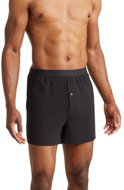 Meundies Knit Boxers In Black