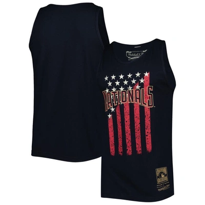 Mitchell & Ness Navy Washington Nationals Cooperstown Collection Stars And Stripes Tank Top