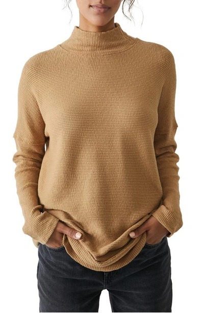 Free People Casey Rib Tunic Sweater In Tiger Eye