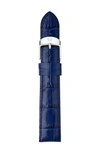 Michele 16mm Embossed Alligator Pattern Calf Leather Watch Strap In Navy