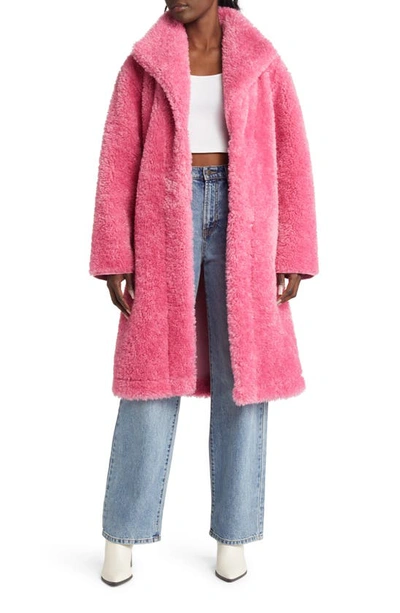 Lulus Too Fab For You Pink Faux Fur Coat