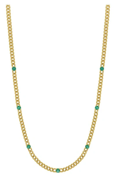 Bony Levy El Mar Emerald Chain Necklace In 18k Yellow Gold