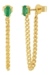 Bony Levy El Mar Emerald Drop Earrings In 18k Yellow Gold