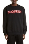 Alexander Mcqueen Spray Effect Logo Sweatshirt In Black/ Mix