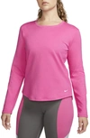 Nike Therma-fit Long Sleeve Shirt In Pinksicle/white