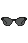 Versace 52mm Cat Eye Sunglasses In Black