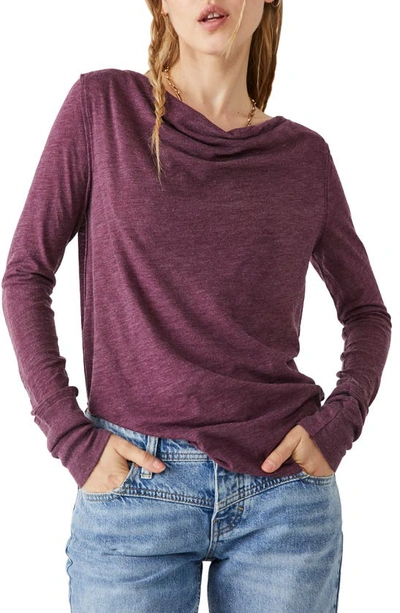 Free People Kimmi Cotton Blend Top In Fig Jam