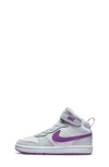 Nike Kids' Court Borough Mid 2 Basketball Shoe In Grey