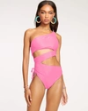 Ramy Brook Kezia Cutout One Piece Swimsuit In Deep Rose