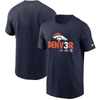 Nike Navy Denver Broncos Hometown Collection Denv3r T-shirt In Navy