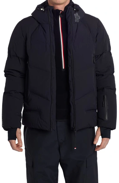 Moncler Arcesaz Nylon Hooded Ski Down Jacket In Black