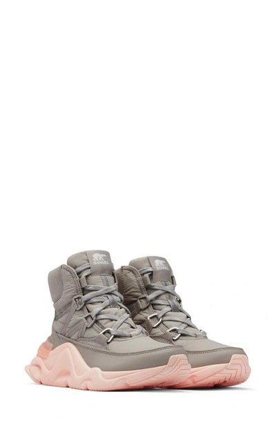 Sorel Kinetic Rnegd Waterproof High Top Sneaker Boot In Dove Peach Blo