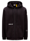Moncler Genius Felpa Con Cappuccio Con Zip E Logo In Nero
