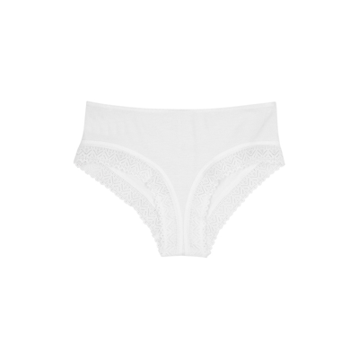 Simone Perele Eugenie Lace-trim Boyshorts In White