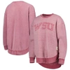 PRESSBOX PRESSBOX CRIMSON WASHINGTON STATE COUGARS PONCHOVILLE PULLOVER SWEATSHIRT