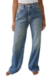 Free People Tinsley High Waist Baggy Jeans In Hazey Blue