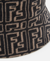 Fendi Ff-jacquard Bucket Hat In Beige