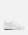 Alexander Mcqueen White Sneakers With Logo Lettering On The Rear And Oversize Rubber Sole In Leather Man In White