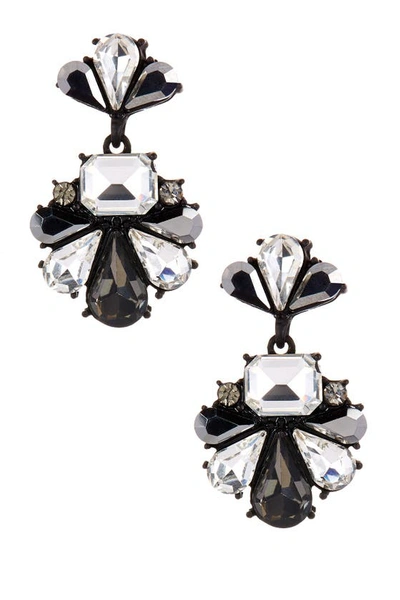Olivia Welles Derika Detailed Earrings In Matte Black-clear