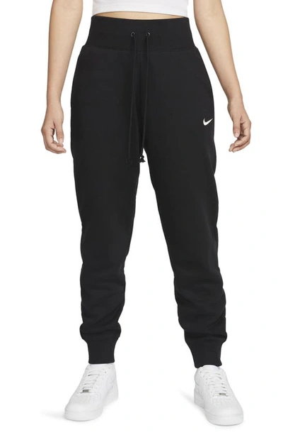 Nike Kids' Black Sportswear Phoenix Lounge Pants In Black/black/white