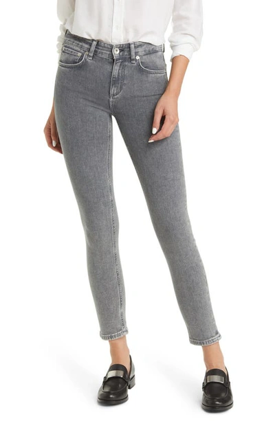 Rag & Bone Cate Mid-rise Black Sage Ankle Skinny Jean In Grey