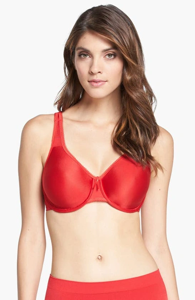 Wacoal Basic Beauty Seamless Underwire Bra In Chinese Red