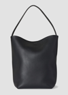 The Row Park Large North-south Tote Bag In Black