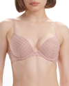 Wolford Sheer Logo-embroidered Push-up Bra In Powder Pink