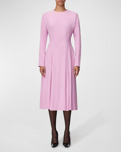 Another Tomorrow Dolman-sleeve Fit-&-flare Midi Dress In Orchid