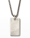 Kendra Scott Men's Sterling Silver Dog Tag Necklace