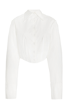 ANNA QUAN FRANKE STRETCH-COTTON CROPPED SHIRT