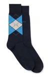 Hugo Boss Two-pack Of Regular-length Socks In A Cotton Blend In Blue