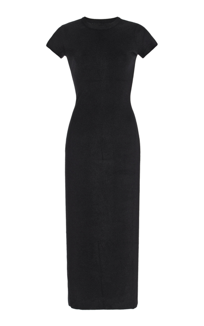 Aexae Cashmere T-shirt Maxi Dress In Black